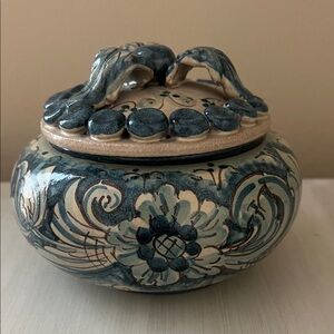 Sicilian Handcrafted Ceramic Decorative Jar